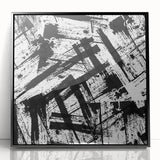 Bold Black and White Abstract Bedroom Wall Art – Framed & Canvas