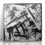 Bold Black and White Abstract Bedroom Wall Art – Framed & Canvas