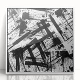 Bold Black and White Abstract Bedroom Wall Art – Framed & Canvas