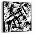 Bold Black and White Abstract Bedroom Wall Art – Framed & Canvas