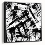 Bold Black and White Abstract Bedroom Wall Art – Framed & Canvas