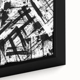 Bold Black and White Abstract Bedroom Wall Art – Framed & Canvas