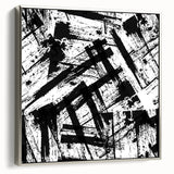 Bold Black and White Abstract Bedroom Wall Art – Framed & Canvas