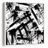 Bold Black and White Abstract Bedroom Wall Art – Framed & Canvas