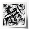 Bold Black and White Abstract Bedroom Wall Art – Framed & Canvas