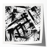 Bold Black and White Abstract Bedroom Wall Art – Framed & Canvas