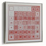 Modern Geometric Wall Art – Red and White Abstract Canvas