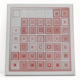 Modern Geometric Wall Art – Red and White Abstract Canvas