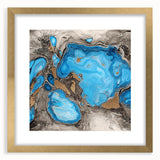 Abstract Blue & Brown Office Wall Art - Modern Corporate Decor