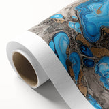 Abstract Blue & Brown Office Wall Art - Modern Corporate Decor