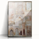 Framed abstract architecture wall art showcasing a silver acrylic design, perfect for modern interiors. Adds a touch of elegance to living spaces.