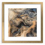 Abstract art frame showcasing vibrant gold splatters on a textured mat background, elegantly designed to enhance modern home decor aesthetics.
