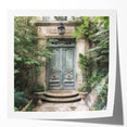 Extra large wall art featuring an intricate floral design on a French door, printed on glossy photo paper.