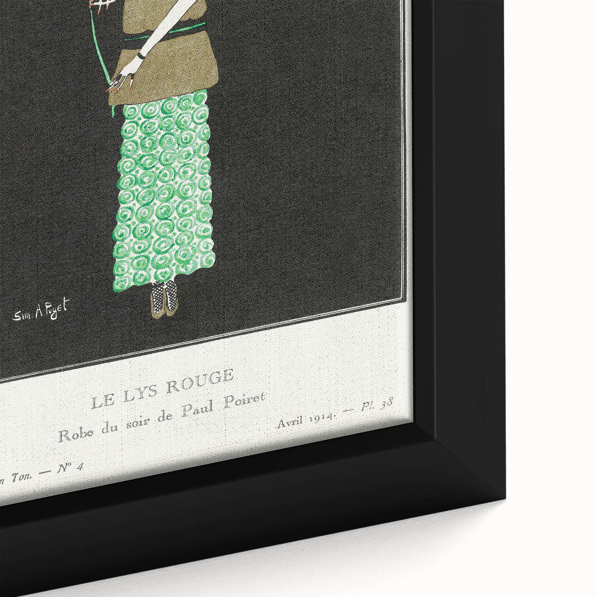 Elegant Art Deco Wall Art - Le Lys Rouge Fashion Illustration Print