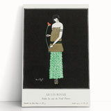 Elegant Art Deco Wall Art - Le Lys Rouge Fashion Illustration Print