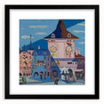 Expressionist Urban Scene – Vibrant Bern with Belltower Wall Art