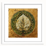 Floral wall art featuring vibrant flowers and botanical leaves in a sleek white frame with matting, perfect for adding a touch of nature to home decor.