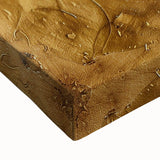 Close-up of a vibrant floral and botanical design on stretched canvas wall art, showcasing intricate details of colorful flowers and lush green leaves, perfect for home decor.