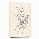 Large abstract wall art on acrylic featuring swirling blue and white patterns, suitable for bedroom or dining room decor.