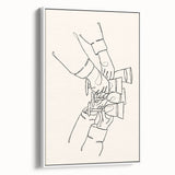 Vintage poster art of colorful food and drinks on a large framed canvas, ideal for living room decor.