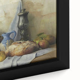 Extra large black wall art featuring a close-up of colorful, textured fruits on framed canvas.
