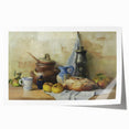Rolled print of vibrant floral art featuring assorted fruits, ideal for art wall dining room decor.