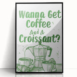 Large abstract wall art featuring a mid-century modernist design with black and white swirl patterns on a framed acrylic…