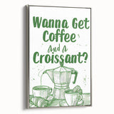 Landscape art painting featuring a vintage poster design in colorful hues on a black background, framed canvas.