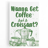 Large black and white stretched canvas featuring a stylized inspirational quote, ideal for kitchen wall art.