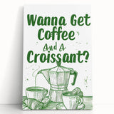 Large black and white canvas featuring inspirational culinary phrases, ideal for kitchen wall art.