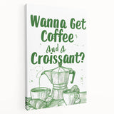 A large canvas print featuring a colorful illustration of various vegetables and fruits, ideal for kitchen wall art.