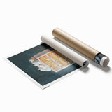 Extra large rolled print featuring assorted pastries in soft pastel colors, ideal for classy bathroom wall art.