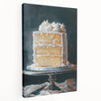 Large canvas print of assorted pastries in pastel shades, ideal for kitchen wall art.