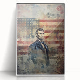 Abraham Lincoln & American Flag - USA Wall Art for Independence Day