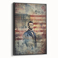 Abraham Lincoln & American Flag - USA Wall Art for Independence Day