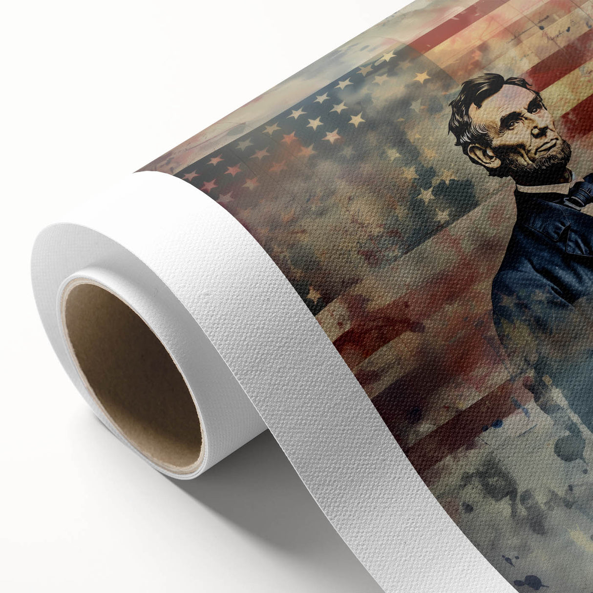 Abraham Lincoln & American Flag - USA Wall Art for Independence Day