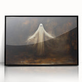 Haunted Ghost Halloween Wall Art - Spooky Gothic Oil Painting