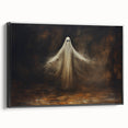 Haunted Ghost Halloween Wall Art - Spooky Gothic Oil Painting