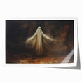 Haunted Ghost Halloween Wall Art - Spooky Gothic Oil Painting