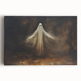 Haunted Ghost Halloween Wall Art - Spooky Gothic Oil Painting