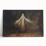 Haunted Ghost Halloween Wall Art - Spooky Gothic Oil Painting