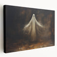 Haunted Ghost Halloween Wall Art - Spooky Gothic Oil Painting