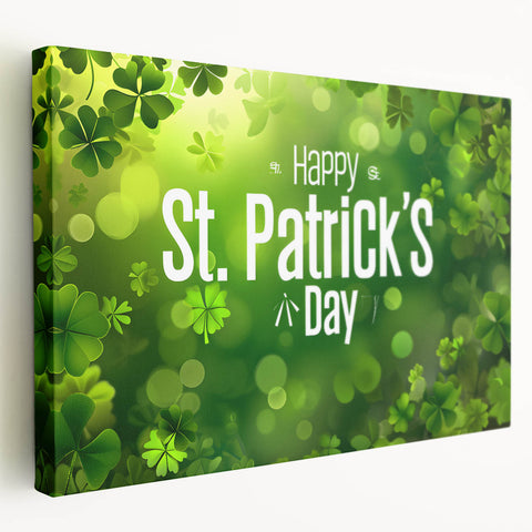 Shamrock Glow - St. Patrick’s Day Celebration Wall Art)