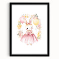 Princess Bunny Girls Room Wall Art – Nursery Print