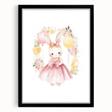Princess Bunny Girls Room Wall Art – Nursery Print