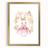 Princess Bunny Girls Room Wall Art – Nursery Print