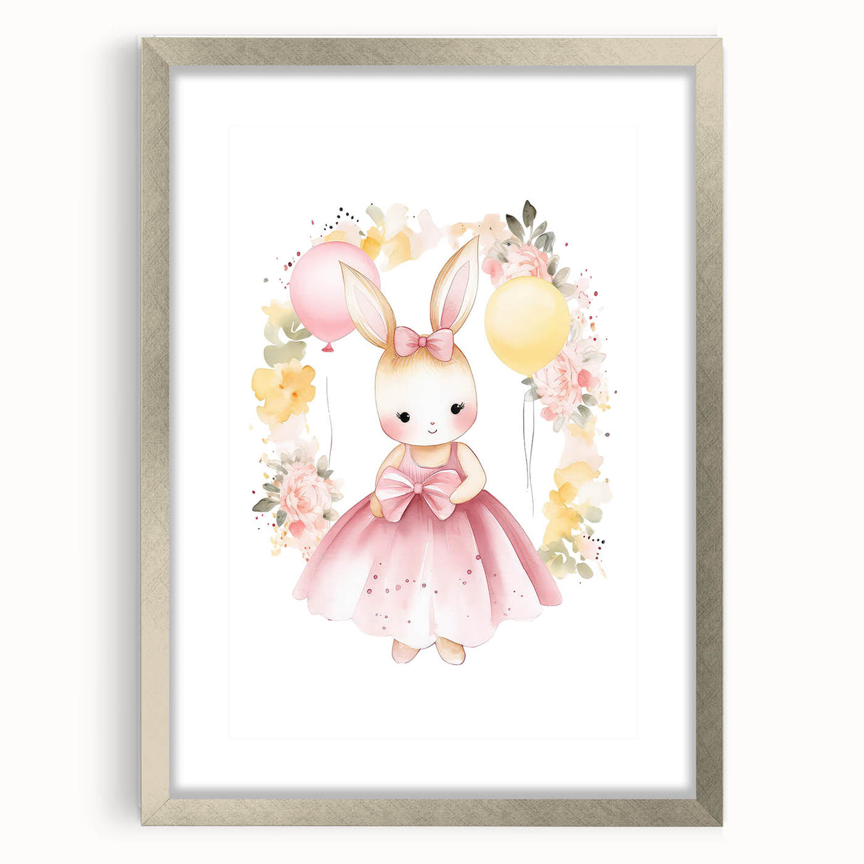 Princess Bunny Girls Room Wall Art – Nursery Print
