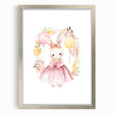 Princess Bunny Girls Room Wall Art – Nursery Print