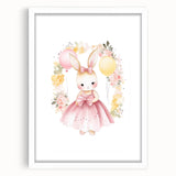Princess Bunny Girls Room Wall Art – Nursery Print
