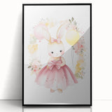 Princess Bunny Girls Room Wall Art – Nursery Print